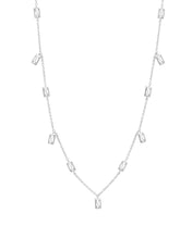 Prism Baguette 16" Necklace Finished in Pure Platinum